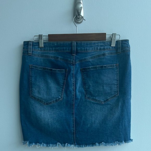 REWASH Distressed Denim Miniskirt 13/31 - Picture 4 of 4